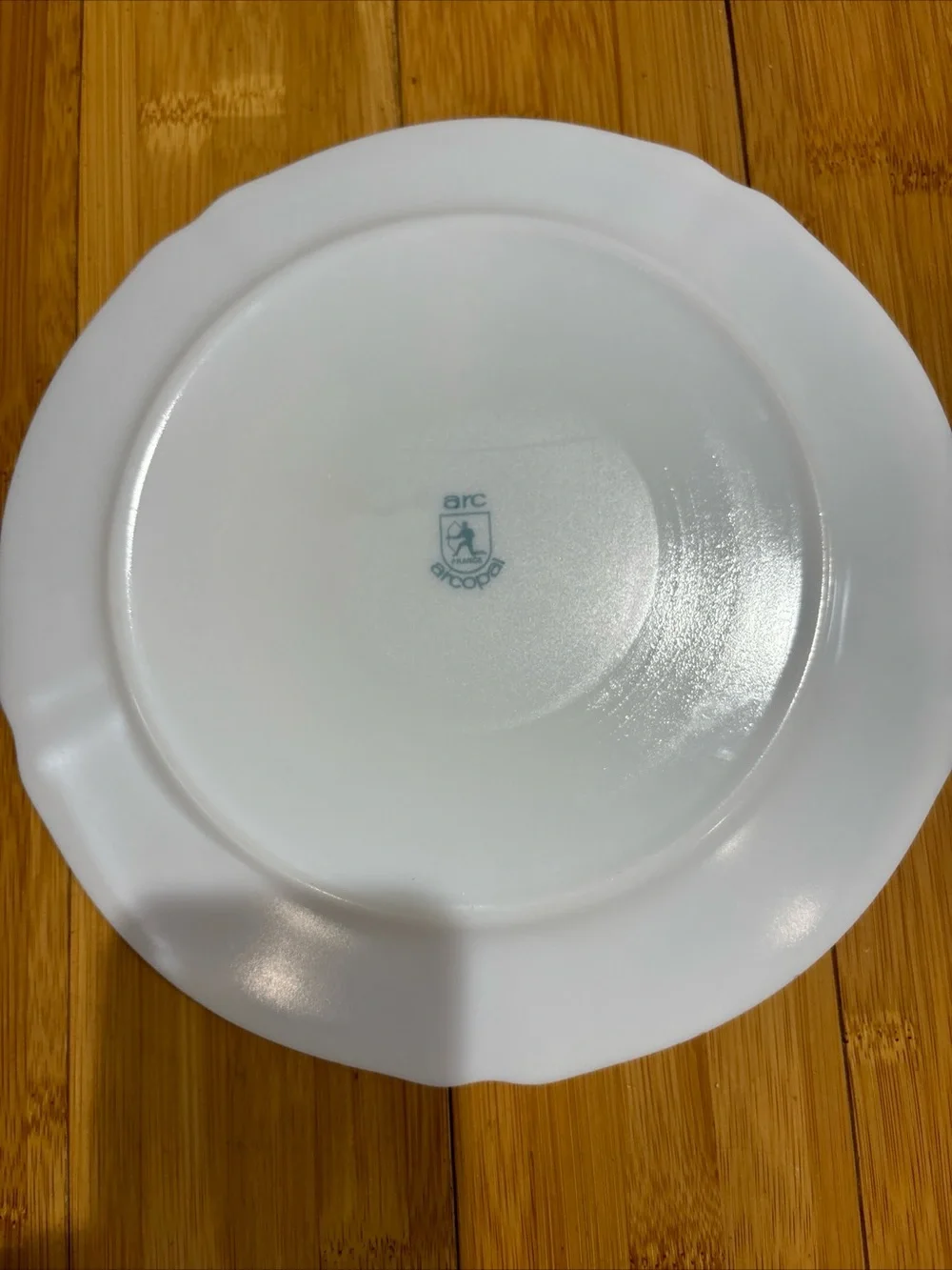 Red Transferware Dinner Plate with Floral Border